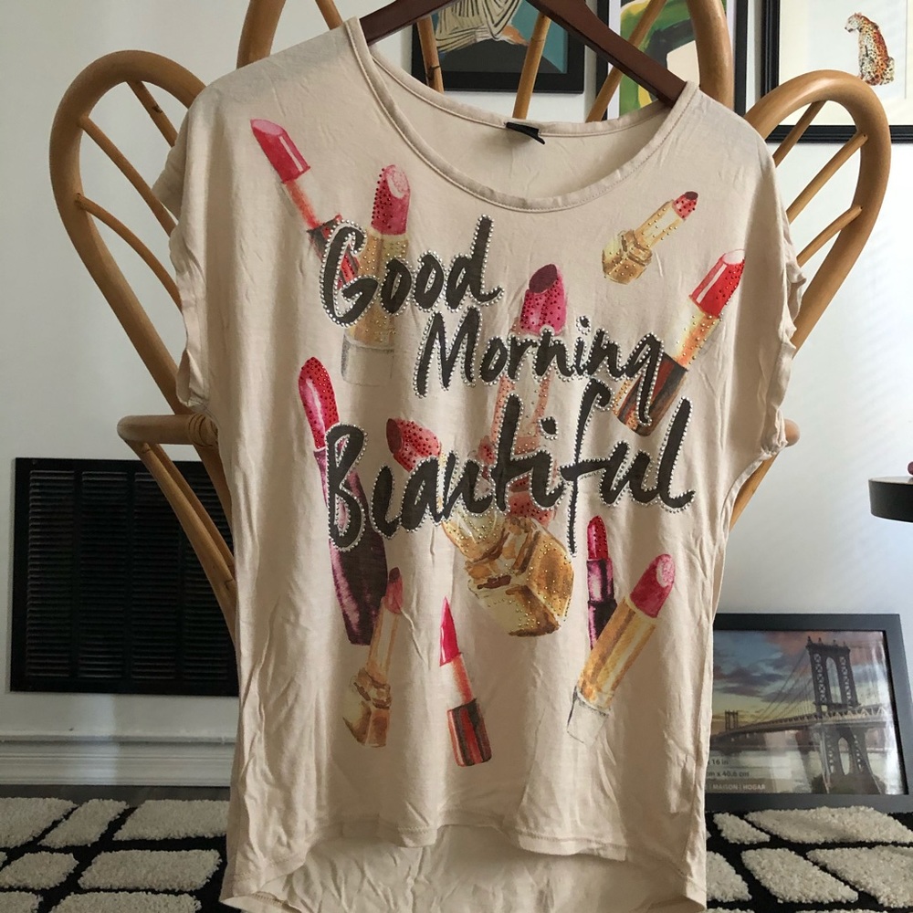 Graphic Scoop Neck Tee